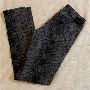Snake skin jeans